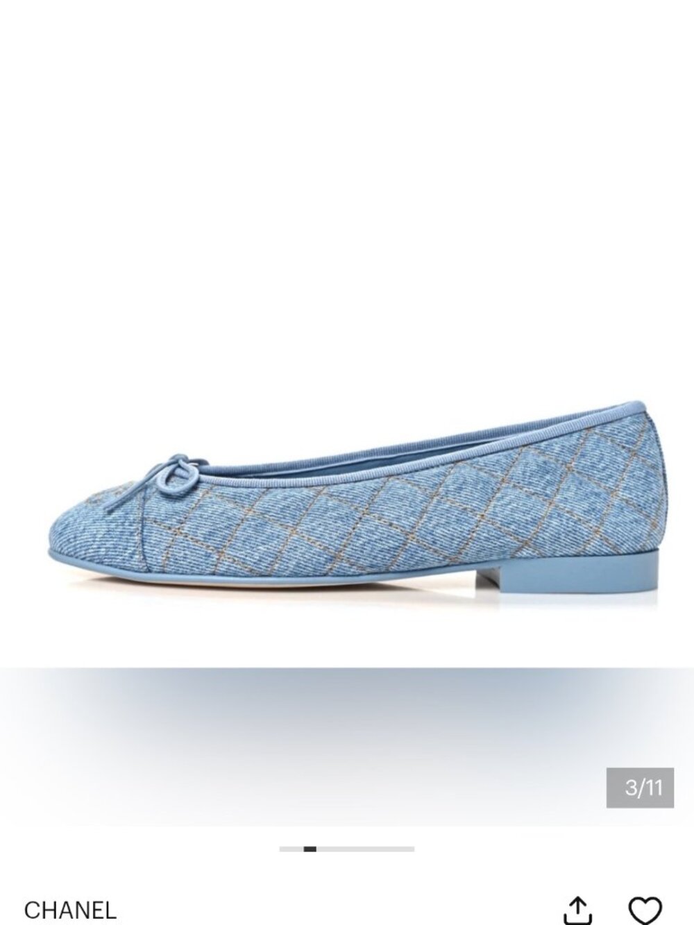 Chanel denim flats - Picture 2 of 2